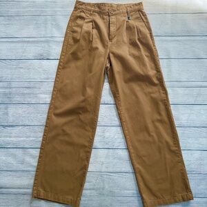MEXX Camel Pleated Trousers / Pants XS (Fits S) Wide Leg 100% Cotton